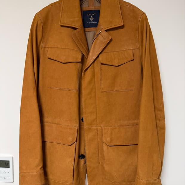 갤럭시 프레스티지 램스킨 레더 사파리 자켓