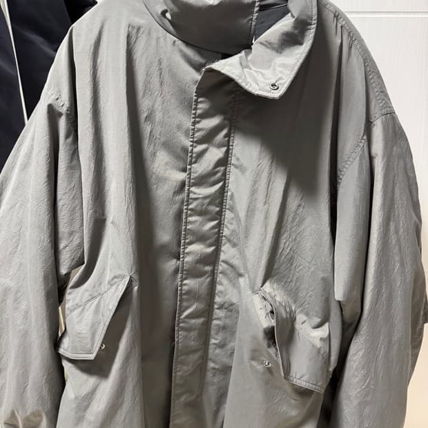 23aw 에이톤 aton 숏 모즈 파카 6 차콜 그레이