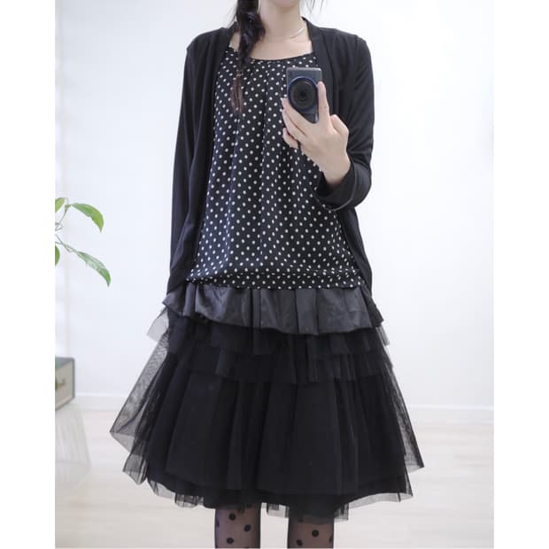 Dot layered longsleeve tee