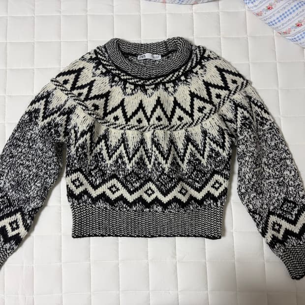 자라 노르딕 패턴 니트