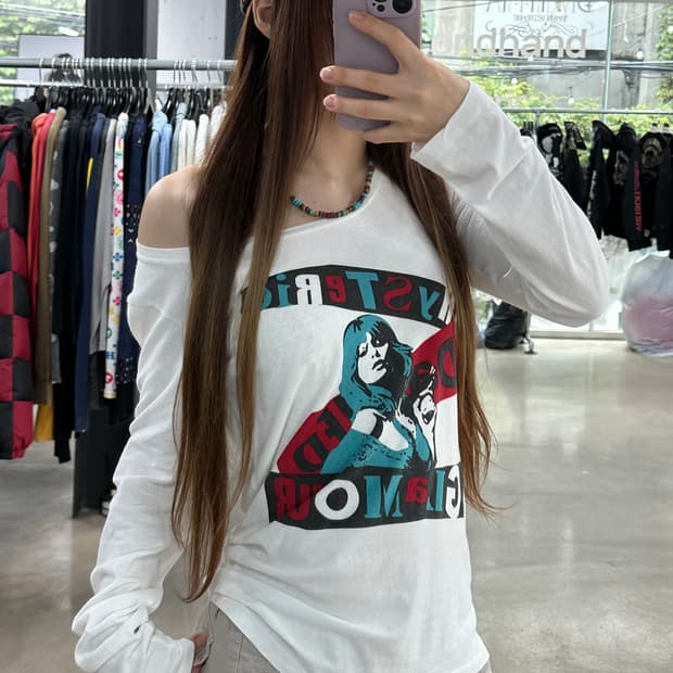 히스테릭글래머 프린팅 롱슬리브