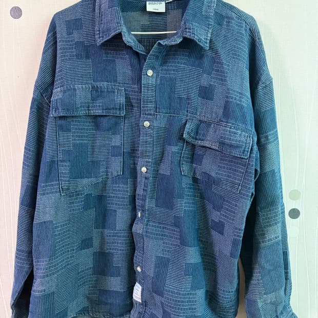 BSAPA 빈티지 블루 패턴 셔츠 M