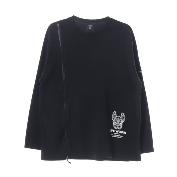 라이프워크 라독 사이드지퍼 오버핏 맨투맨 L