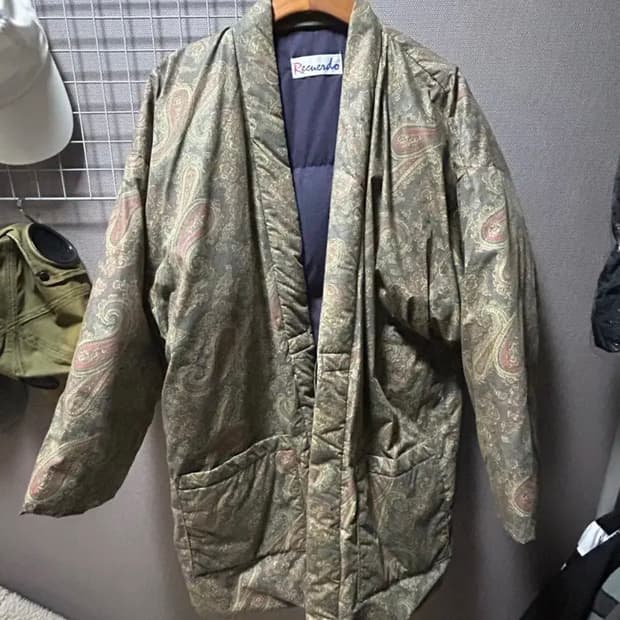 일본 빈티지 페이즐리 유카타 패딩 자켓
