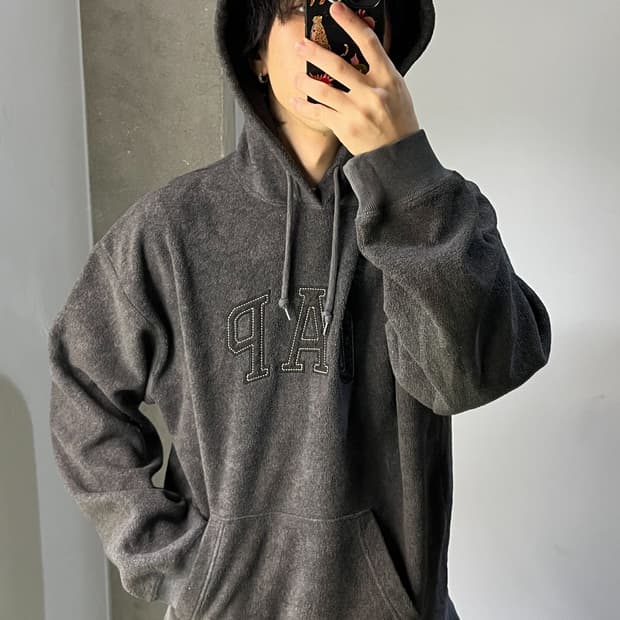 갭 아치로고 플리스 후디