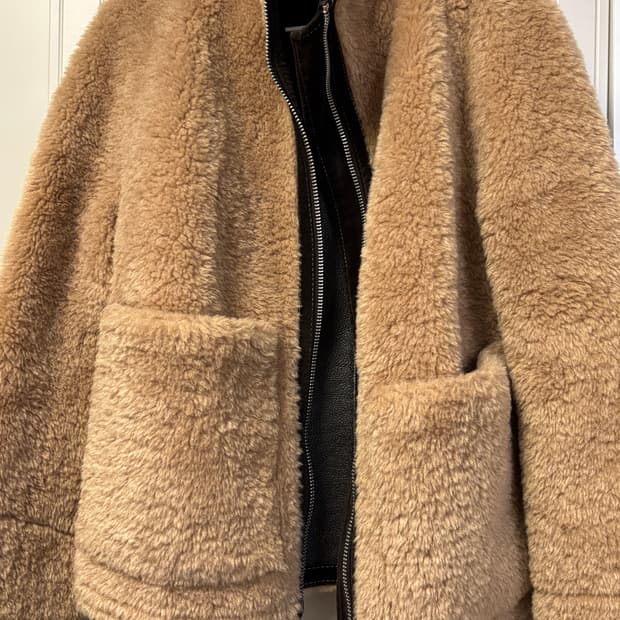 자라 양면 페이크 시어링 자켓