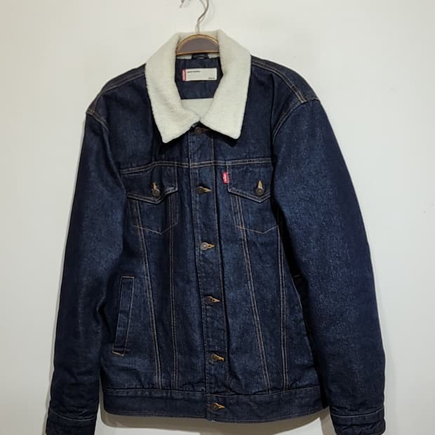 (XL) 리바이스 양털 청자켓 생지 데님자켓 레드탭 