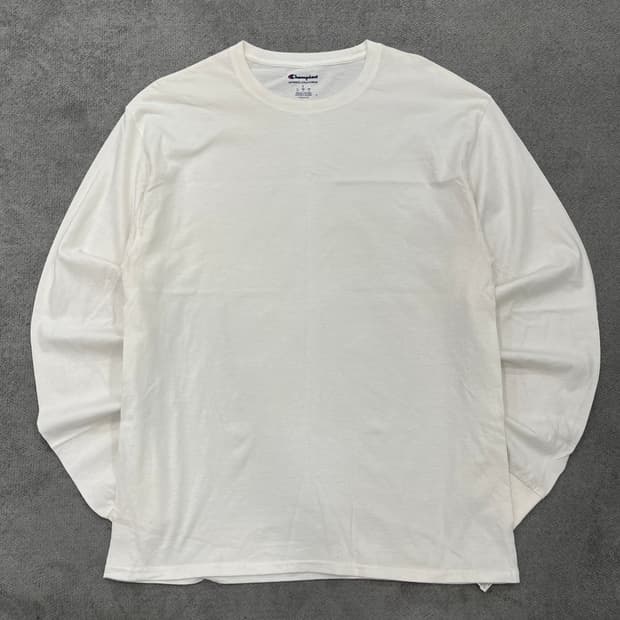 L 챔피온 화이트 롱슬리브