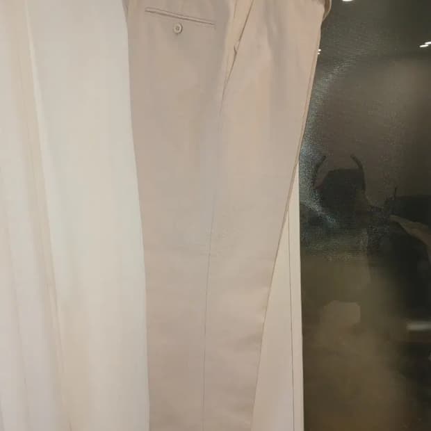 YSL rive gauche COTTON CANVAS WIDE PANTS