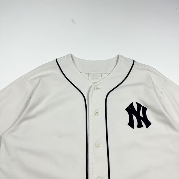 MLB 뉴욕양키스 백로고 화이트 야구 져지 (XL)