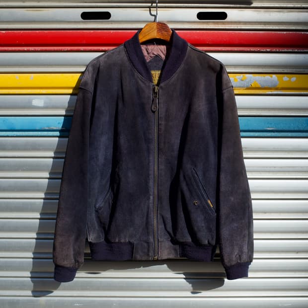 90’s Next Stage cow-hide suede bomber