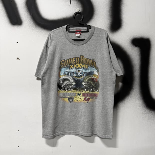 NFL 2003 슈퍼볼 빅사이즈 프린팅 반팔 티셔츠