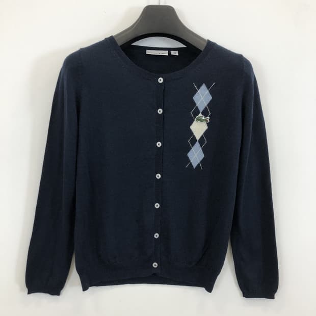 라코스테 자카드 크롭가디건 M