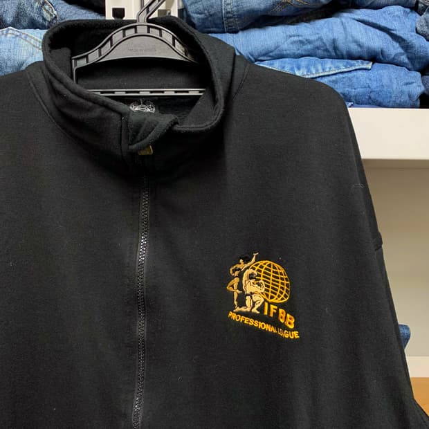 [2XL] IFBB 국제 보디빌딩 연맹 코튼 트랙 재킷