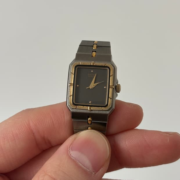 1980s Black Dial Square Ladies Quartz