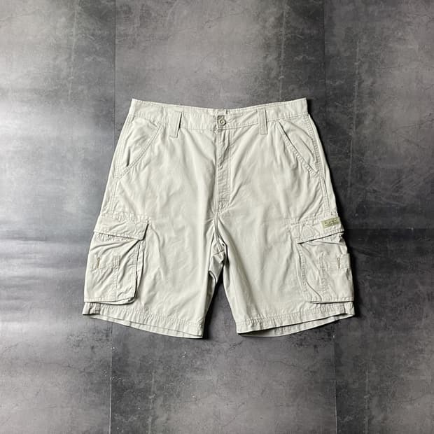 WRANGLER 랭글러 빈티지 아이보리 카고 하프 팬츠 A00751