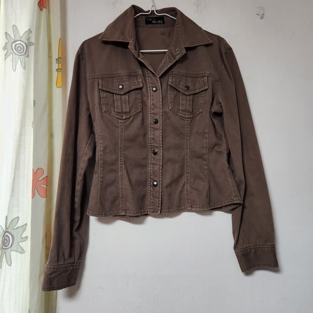 CECLL MCBEE 브라운 면 자켓 M