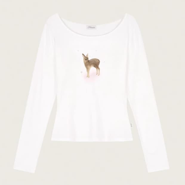 클리시어 밤비 스파클 탑 긴팔티셔츠