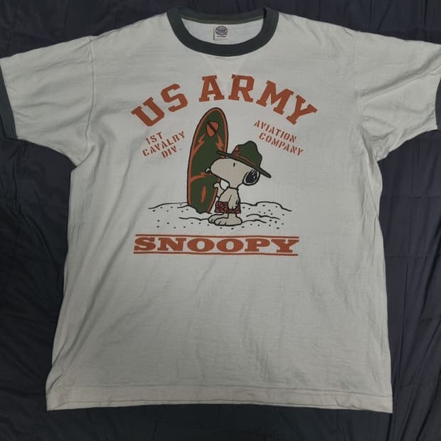 토이즈맥코이 26SS TMC2629 스누피 반팔 티셔츠 오프화이트 XL