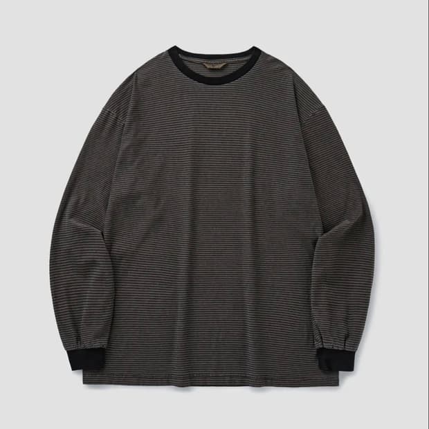 유니온블루 다잉 보더 롱슬리브 브라운 L