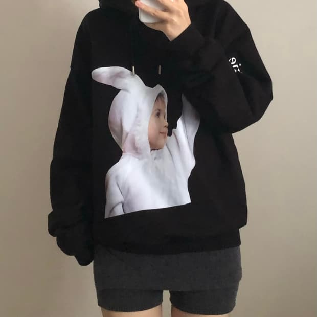 아크메드라비 프린팅 후드티