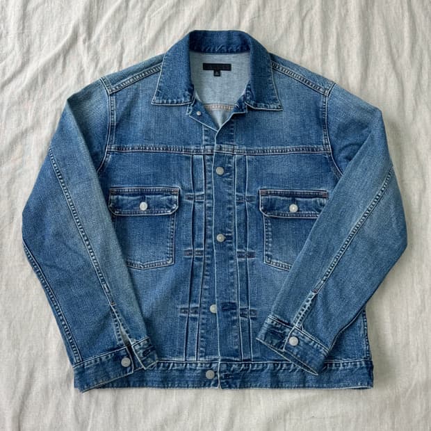 유니클로 타입1 중청 데님자켓 XL