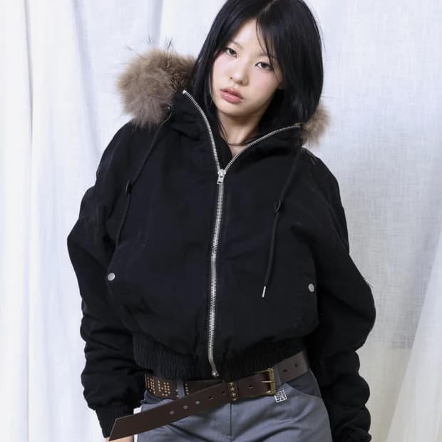 글랙 러스티 숏파카 블랙 m