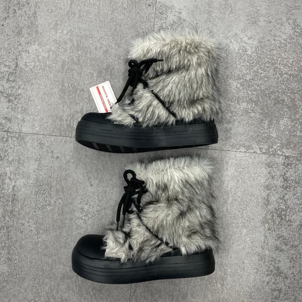 빈티지 퍼 리본 부츠 H1581