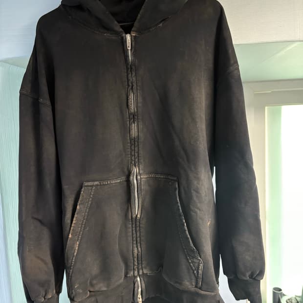 23SUMMER 발렌시아가 스몰핏 머드 후드 집업 XS 새상품