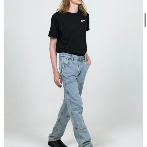 플라스틱프로덕트 카프포켓 스틸블루 calf pocket pants