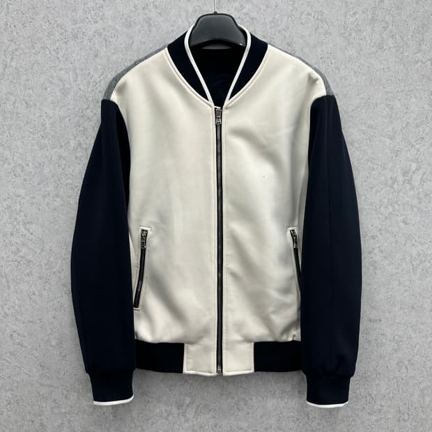 105 솔리드옴므 남자 네오프렌 블루종 자켓