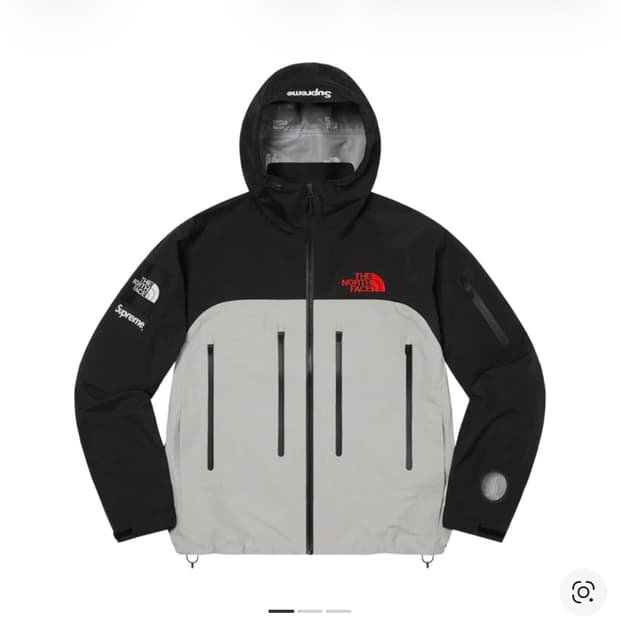 (M)슈프림X노스페이스 테입드 심 쉘 자켓 그레이