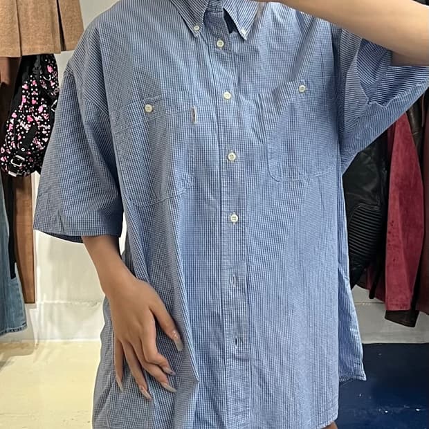 1990s Gap 올드갭 반팔 체크셔츠 