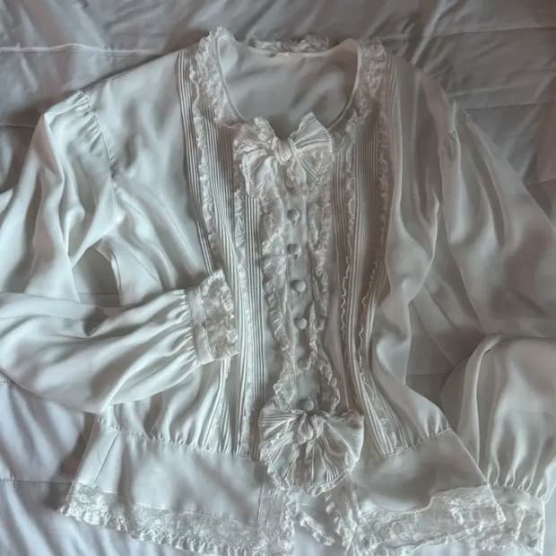 빈티지 히메갸루 블라우스 (사이즈 프리