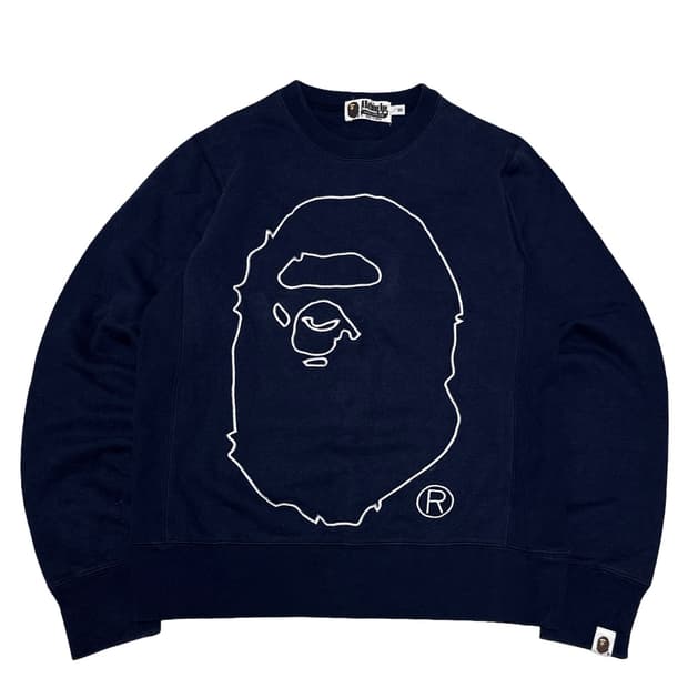 BAPE 베이프 빅사루 네이비 맨투맨