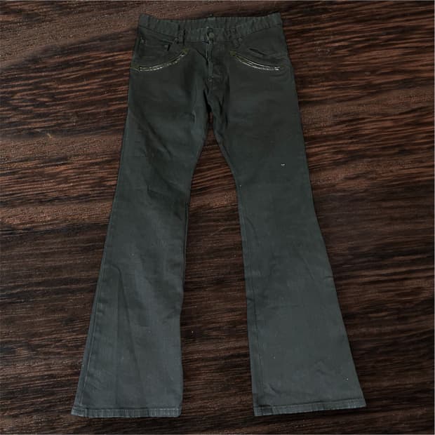 18ss Black Bull Cropped Flare Jeans