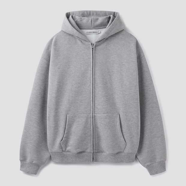 (L) 브랜디드 COMFORT HOODIE ZIP-UP [GRAY]
