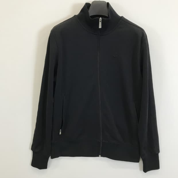 나이키 Y2K 올블랙 자수로고 트랙탑 [XL]