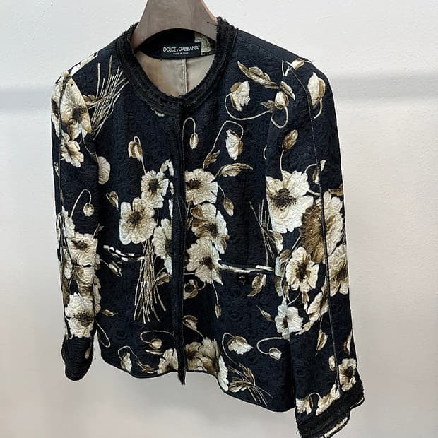 여) 돌체앤가바나 플라워 트위드자켓