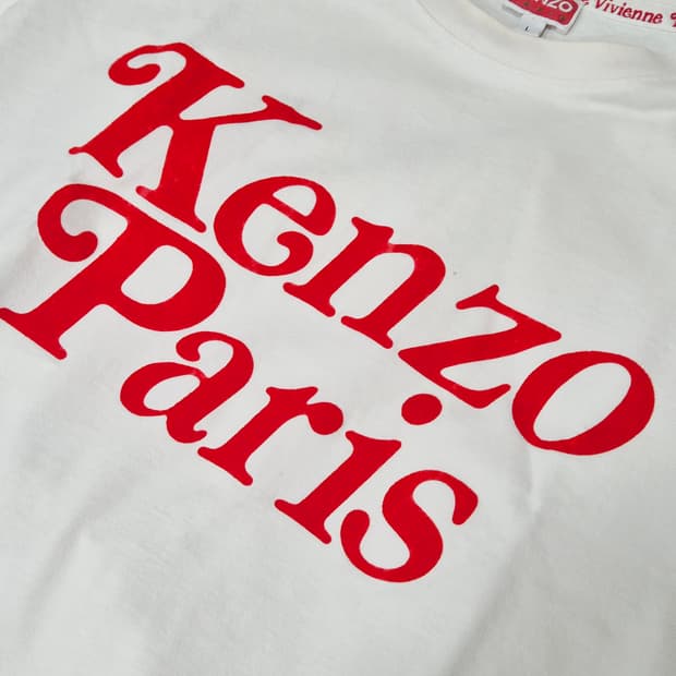 겐조 베르디 벨벳 로고 반팔 티셔츠