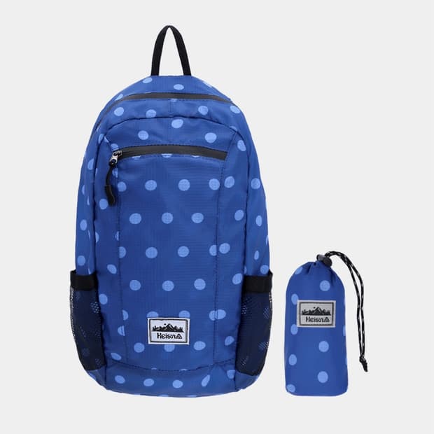 하이산 도트 백팩 네이비