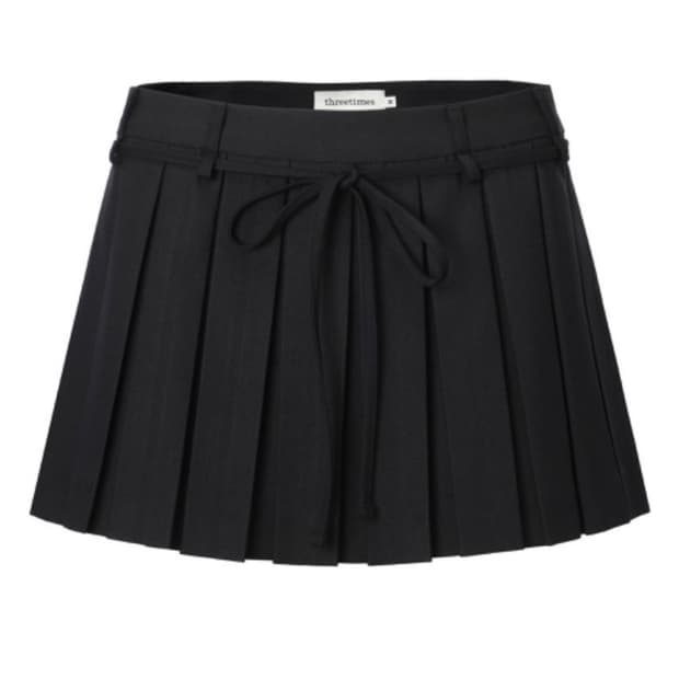 치어리스커트 블랙 S