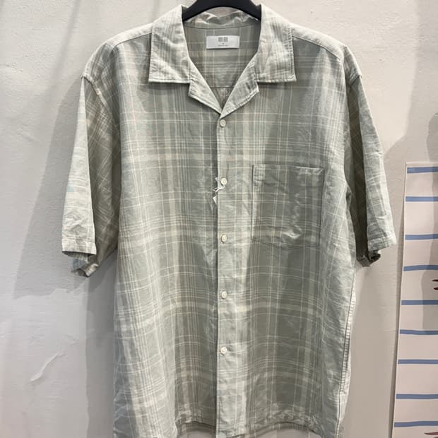 uniqlo 잔잔체크 캠퍼셔츠