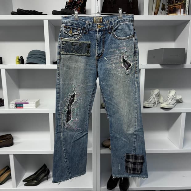 real street style 데님 팬츠