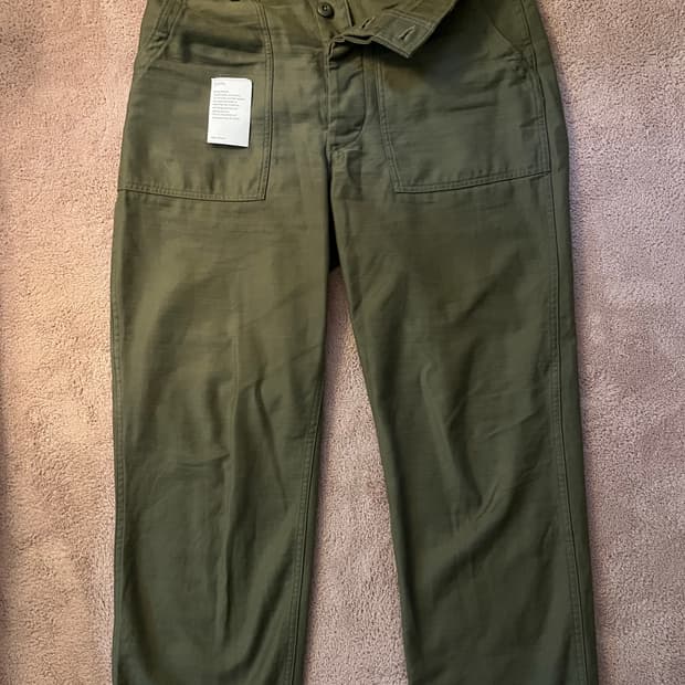 시오타 베이커 팬츠 올리브 (와이드 스트레이트, 5size)