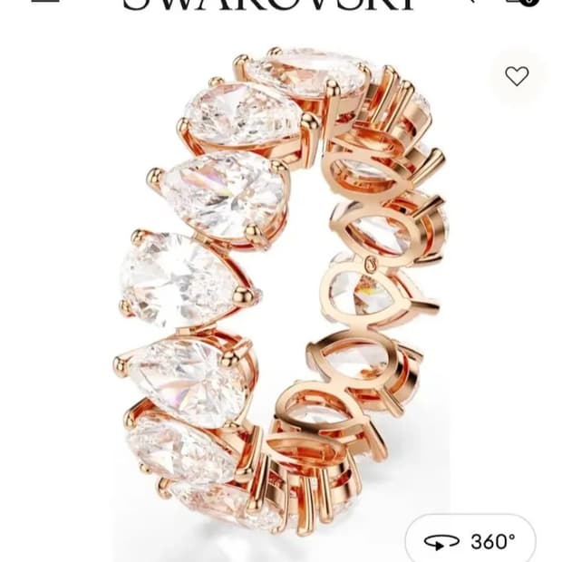 새제품)스와로브스키 피어컷 반지 58호 정품