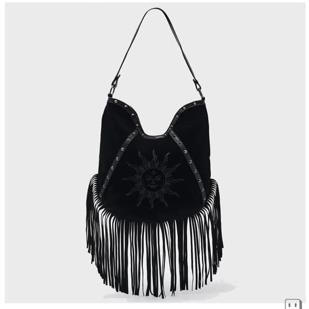 [킬스타] KILLSTAR 위치 라이징 선 블랙벨벳 프린지백  