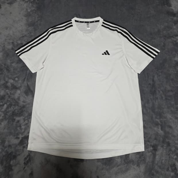 (2XL)아디다스 삼선 반팔 티셔츠