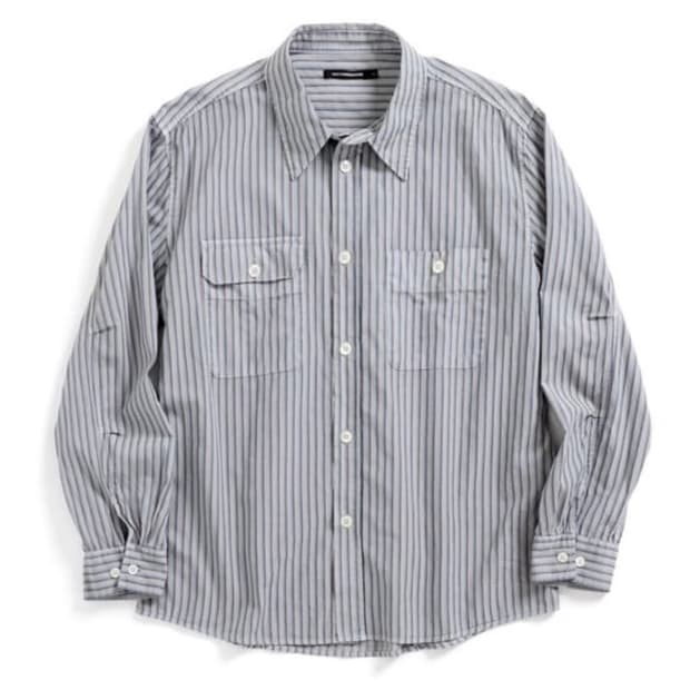 해칭룸 투포켓 다이드 스트라이프 셔츠