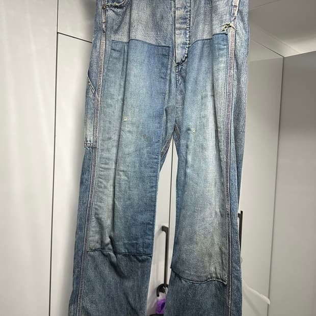 [S] Saint mxxxxxx 세인트미카엘 더블니 데님팬츠